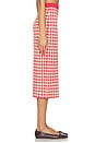 view 3 of 6 Gingham Long Skirt in Scarlet & Mist