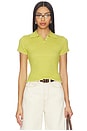 view 1 of 5 Smocked Shrunken Polo in Evoo & Butter