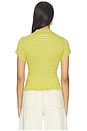 view 3 of 5 Smocked Shrunken Polo in Evoo & Butter