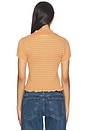 view 3 of 5 Smocked Shrunken Polo in Nectar & Butter