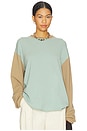 view 1 of 4 Baseball Oversized Crew in Sage Brush & Camel