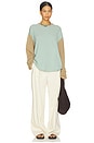 view 4 of 4 Baseball Oversized Crew in Sage Brush & Camel
