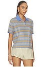 view 2 of 4 Short Sleeve Stripe Rugby Tee in Delft Blue Combo