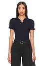 view 1 of 4 Shrunken Polo Top in Midnight
