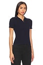 view 2 of 4 Shrunken Polo Top in Midnight