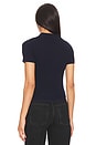 view 3 of 4 Shrunken Polo Top in Midnight