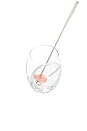 view 2 of 4 Rose Quartz Crystal Straw in Silver Finish