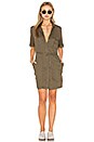 view 1 of 4 Elisia Linen Shirt Dress in Olive
