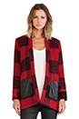view 1 of 4 BLOUSON EN LAINE MASON in Crimson