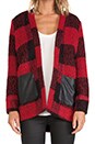 view 4 of 4 BLOUSON EN LAINE MASON in Crimson
