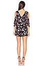 view 3 of 3 Lindsey Space Dye Floral Romper in Black