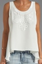 view 3 of 4 Lucy Beaded Tank in White