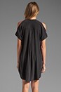 view 4 of 5 Emily Silk Cold Shoulder Mini Dress in Ebony