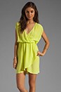 view 1 of 5 Sarah Wrap Mini Dress in Lime