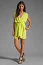 view 2 of 5 Sarah Wrap Mini Dress in Lime
