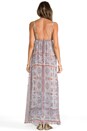 view 3 of 4 Mixed Silk Triangle Top Maxi in Rust