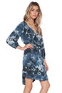 view 2 of 4 Silk Tunic Dress in Botanical Navy