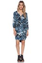 view 4 of 4 Silk Tunic Dress in Botanical Navy