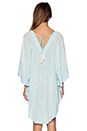 view 3 of 4 Deep V Caftan in Spa Blue & Sand