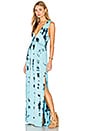 view 2 of 4 МАКСИ ПЛАТЬЕ С V-ОБРАЗНЫМ ВЫРЕЗОМ И ОТКРЫТОЙ СПИНОЙ in Brinkley Aqua