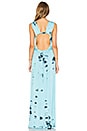 view 4 of 4 МАКСИ ПЛАТЬЕ С V-ОБРАЗНЫМ ВЫРЕЗОМ И ОТКРЫТОЙ СПИНОЙ in Brinkley Aqua