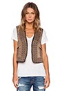 view 1 of 3 Embroidered Vest in Camel