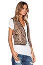 view 2 of 3 Embroidered Vest in Camel