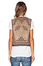 view 3 of 3 Embroidered Vest in Camel
