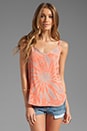 view 1 of 4 Emily Silk Spaghetti Strap Tank Top in Peach