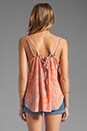 view 2 of 4 Emily Silk Spaghetti Strap Tank Top in Peach