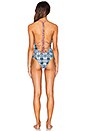 view 4 of 5 Marina Low Back One Piece in Multi Aqua