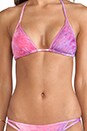 view 4 of 4 Triangle Keyhole Bikini Top in Guava