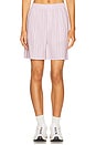 view 2 of 7 Holiday Shorts in Dusty Rose Stripe
