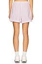 view 5 of 7 Holiday Shorts in Dusty Rose Stripe