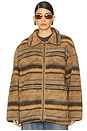 view 2 of 6 Weekend Pile Jacket in Lead Grey Multistripe