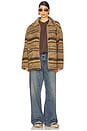 view 5 of 6 Weekend Pile Jacket in Lead Grey Multistripe