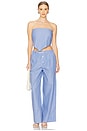 view 5 of 6 Holiday Pants in Blue Stripe