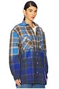 view 3 of 6 COMO PILE シャツ in Brown & Blue Check