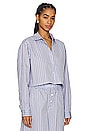 view 2 of 5 H2O Fagerholt Pj Cropped Shirt in Blue Stripe