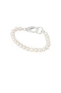 view 1 of 2 White Pearl Lobster Bracelet in Silver