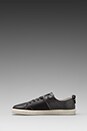 view 5 of 5 Leather Trainers in Matte Black/ Marbelized Black in Matte Black & Marbelized Black