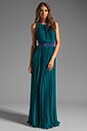 view 2 of 6 Sunburst Pleated Chiffon Gown in Atlantic/Astral Blue in Atlantic & Astral Blue