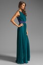 view 3 of 6 Sunburst Pleated Chiffon Gown in Atlantic/Astral Blue in Atlantic & Astral Blue