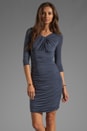 view 1 of 5 Knot Front Ruched Dress in Smoke