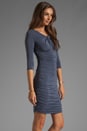 view 3 of 5 Knot Front Ruched Dress in Smoke