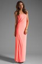 view 2 of 5 Strapless Ruched Side Gown in Bright Guava