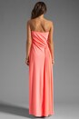 view 4 of 5 Strapless Ruched Side Gown in Bright Guava