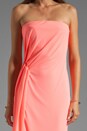 view 5 of 5 Strapless Ruched Side Gown in Bright Guava
