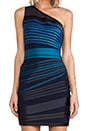 view 5 of 6 One Shoulder Dress in Blue Ombre