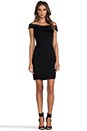 view 2 of 5 Off Shoulder Dress with Crisscross Detail in Black